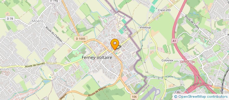 localisation de l'entreprise MADAME SARAH DE LA MOTA DE GRUIJL à FERNEY-VOLTAIRE