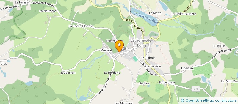 localisation de l'entreprise MADAME SARAH DEBREU  LADIGNAC-LE-LONG