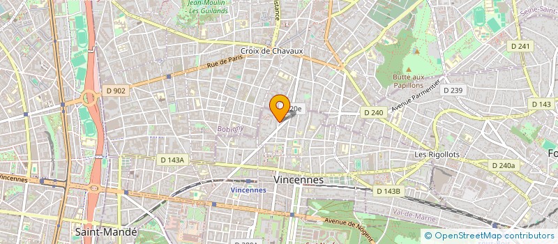 localisation de l'entreprise MADAME SARAH DUROU à VINCENNES