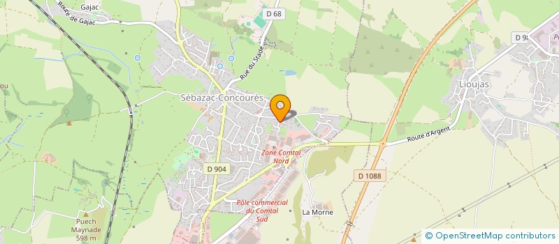 localisation de l'entreprise MADAME SARAH FAU  SEBAZAC-CONCOURES