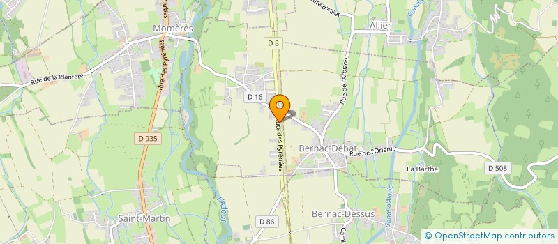 localisation de l'entreprise MADAME SARAH GINER  BERNAC-DEBAT