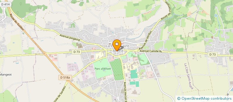 localisation de l'entreprise MADAME SARAH GINET  LA COTE-SAINT-ANDRE