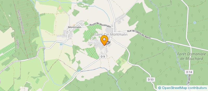 localisation de l'entreprise MADAME SARAH GRILLOT  SAINT-CYR-MONTMALIN