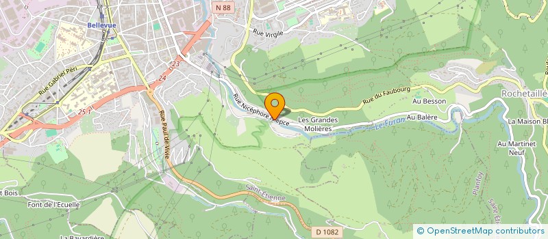 localisation de l'entreprise MADAME SARAH HULLMANN  SAINT-ETIENNE