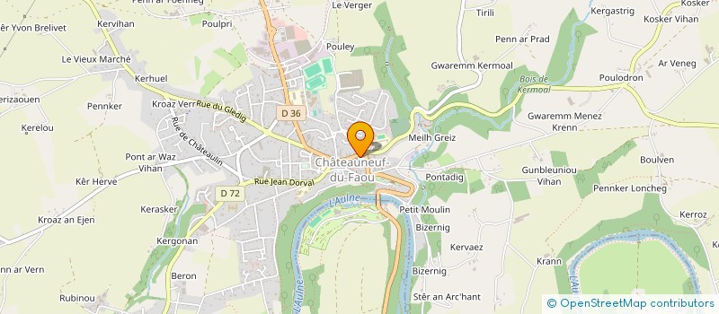 localisation de l'entreprise MADAME SARAH JETTAIN à CHATEAUNEUF-DU-FAOU