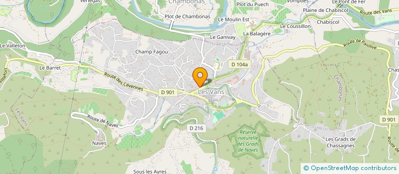 localisation de l'entreprise MADAME SARAH-KIM BEAULIEU  LES VANS