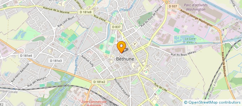 localisation de l'entreprise MADAME SARAH KMIECIAK à BETHUNE