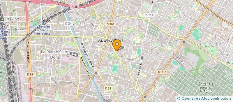 localisation de l'entreprise MADAME SARAH KSONTINI  AUBERVILLIERS