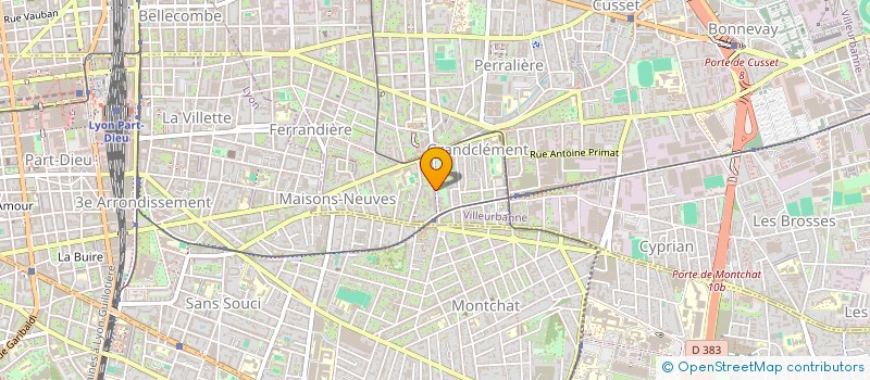 localisation de l'entreprise MADAME SARAH LACOMBE  VILLEURBANNE