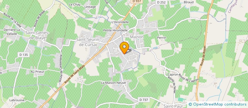 localisation de l'entreprise MADAME SARAH LE BORGNE  SAINT-SEURIN-DE-CURSAC