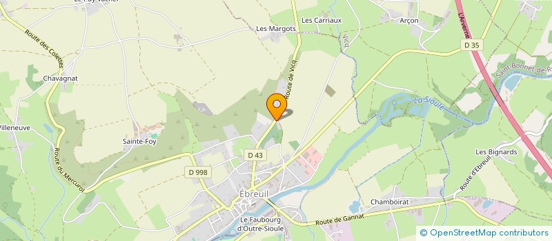 localisation de l'entreprise MADAME SARAH LE TOUX à EBREUIL