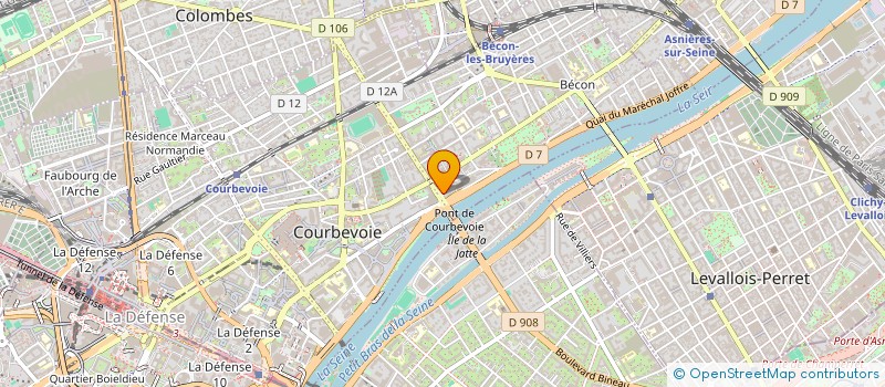 localisation de l'entreprise MADAME SARAH LESAGE à COURBEVOIE