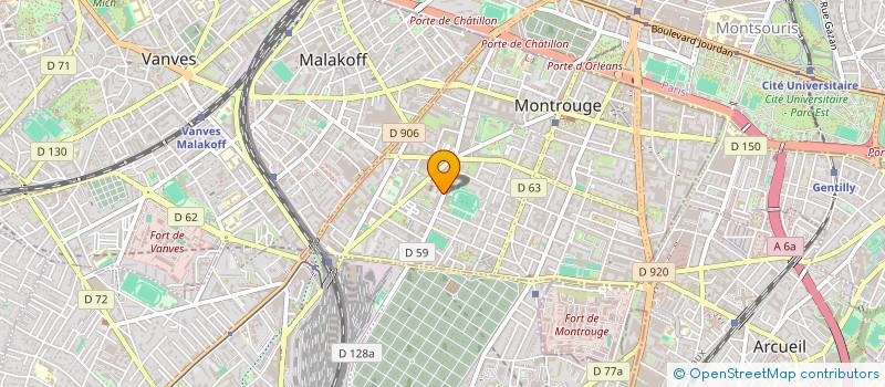 localisation de l'entreprise MADAME SARAH LOUCHET  MONTROUGE