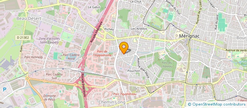 localisation de l'entreprise MADAME SARAH MAHFOUF  MERIGNAC