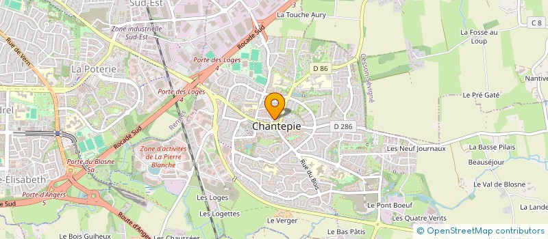 localisation de l'entreprise MADAME SARAH MAMOUNE  CHANTEPIE