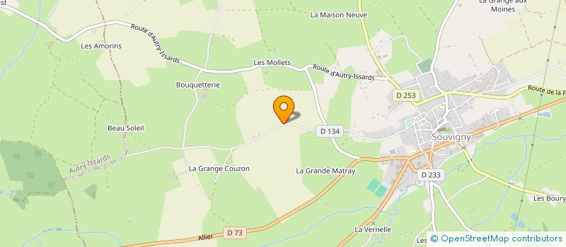 localisation de l'entreprise MADAME SARAH MARCHAND  SOUVIGNY