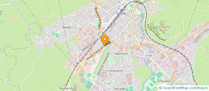localisation de l'entreprise MADAME SARAH MAZIERES à AURILLAC