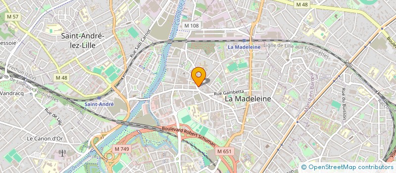 localisation de l'entreprise MADAME SARAH MEDJKOUH à LA MADELEINE