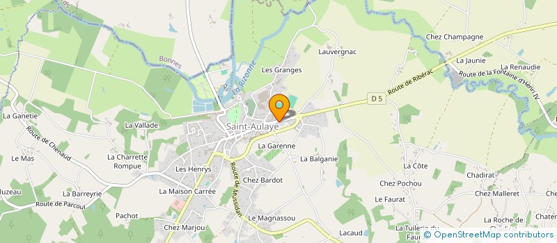 localisation de l'entreprise MADAME SARAH OUALLA  SAINT AULAYE-PUYMANGOU