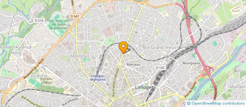 localisation de l'entreprise MADAME SARAH OUANGARI à LIMOGES