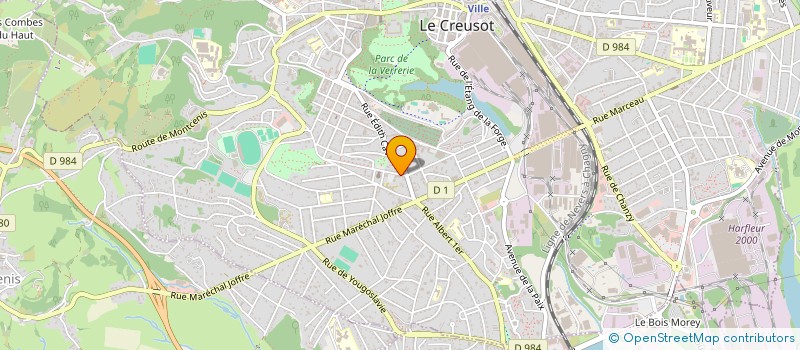 localisation de l'entreprise MADAME SARAH PARIZET à LE CREUSOT