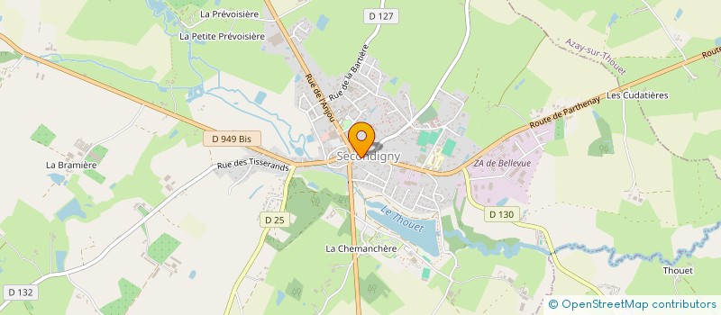 localisation de l'entreprise MADAME SARAH PELTIER  SECONDIGNY