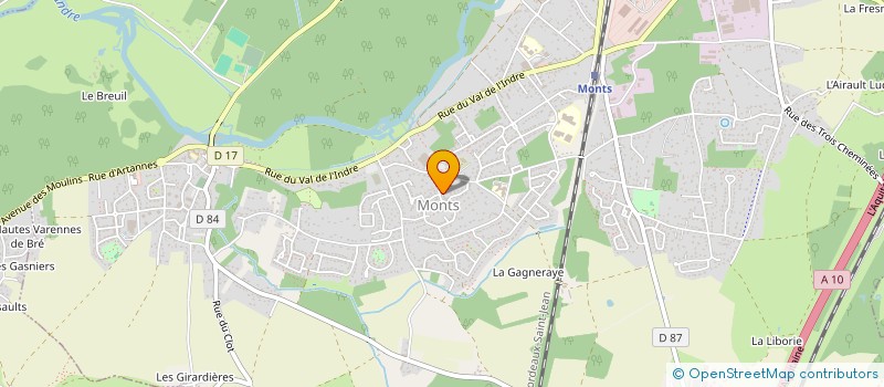 localisation de l'entreprise MADAME SARAH PEREZ  MONTS