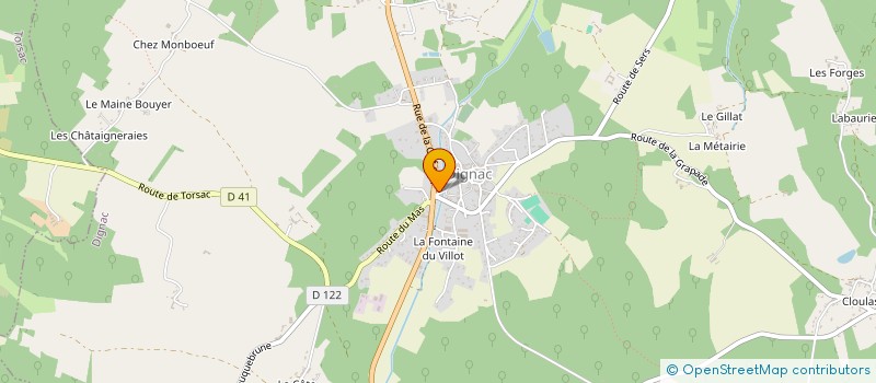 localisation de l'entreprise MADAME SARAH PORCHER  DIGNAC