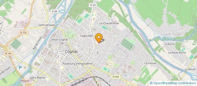 localisation de l'entreprise MADAME SARAH POUGNAUD à SAINT-LAURENT-DE-COGNAC