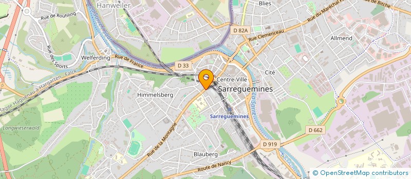 localisation de l'entreprise MADAME SARAH REB  SARREGUEMINES