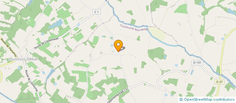 localisation de l'entreprise MADAME SARAH REGNAUD  COULOUME-MONDEBAT