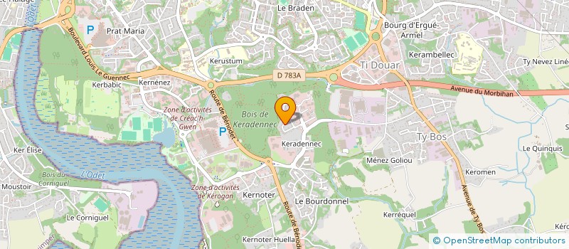 localisation de l'entreprise MADAME SARAH TABURET à QUIMPER