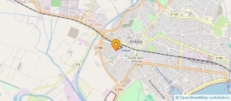 localisation de l'entreprise MADAME SARAH VERBRUGGHE à FREJUS