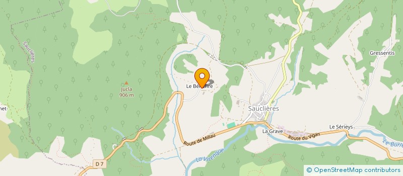 localisation de l'entreprise MADAME SARAH VEYRIE  SAUCLIERES