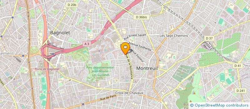 localisation de l'entreprise MADAME SASANKA KAPETANOVIC à MONTREUIL