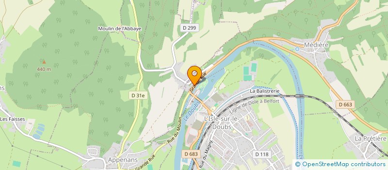 localisation de l'entreprise MADAME SAYO KITABATAKE  L'ISLE-SUR-LE-DOUBS