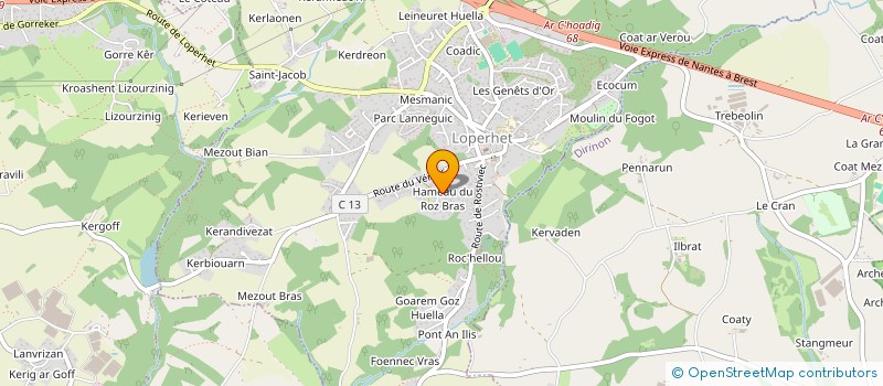 localisation de l'entreprise MADAME SCARLETT PONCIN-GERMAIN  LOPERHET