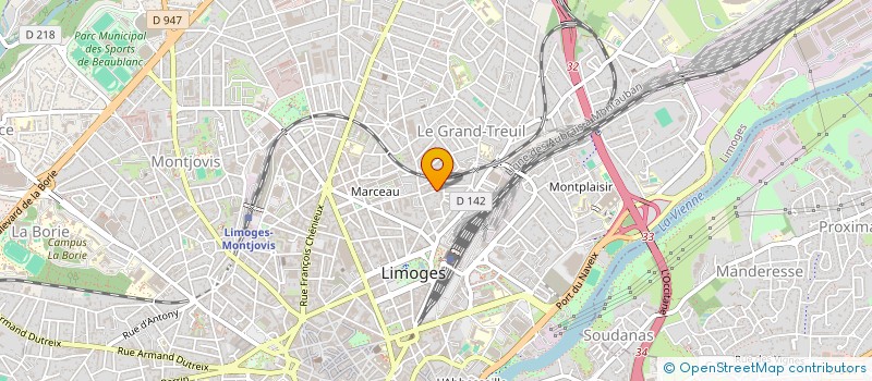 localisation de l'entreprise MADAME SEBASTIEN FLEURAT à LIMOGES