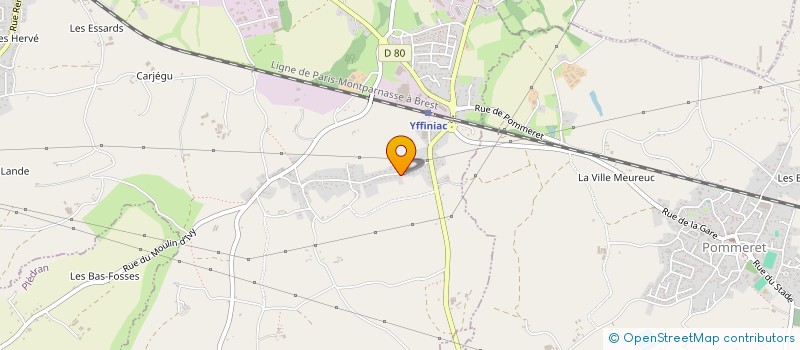 localisation de l'entreprise MADAME SEBASTIEN LOCATELLI  YFFINIAC