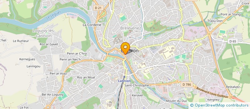 localisation de l'entreprise MADAME SEBASTIENNE HERVE  LANNION