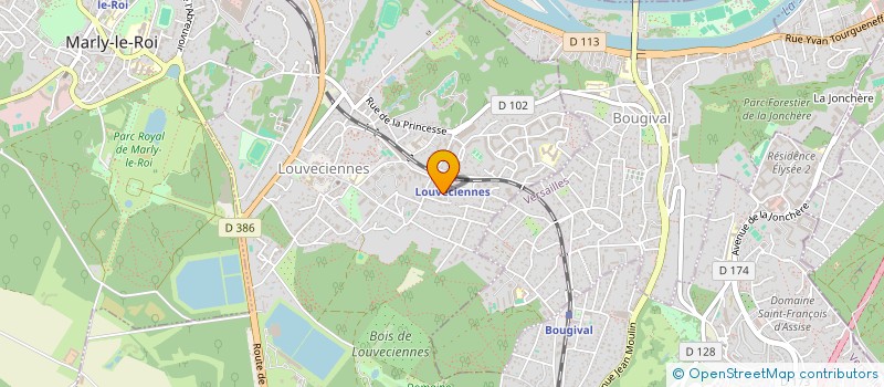 localisation de l'entreprise MADAME SEGOLENE BOURGON  LOUVECIENNES