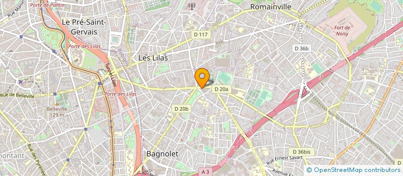 localisation de l'entreprise MADAME SEGOLENE FAVRE à BAGNOLET