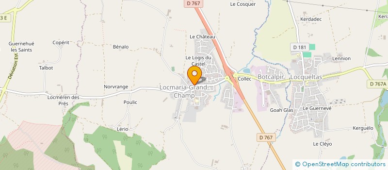 localisation de l'entreprise MADAME SEGOLENE LARROUMET à LOCMARIA-GRAND-CHAMP