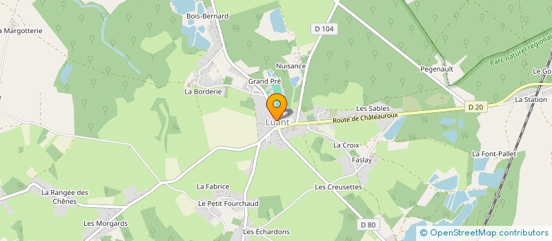 localisation de l'entreprise MADAME SEGOLENE MORELLE à LUANT