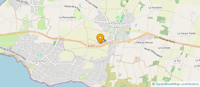 localisation de l'entreprise MADAME SEGOLENE MORNET à LA PLAINE-SUR-MER