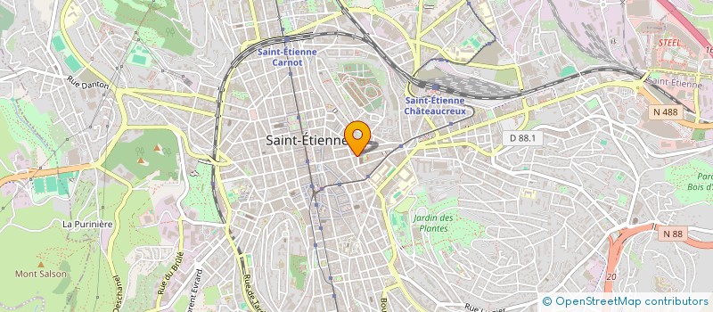 localisation de l'entreprise MADAME SELMA DJELLALI  SAINT-ETIENNE