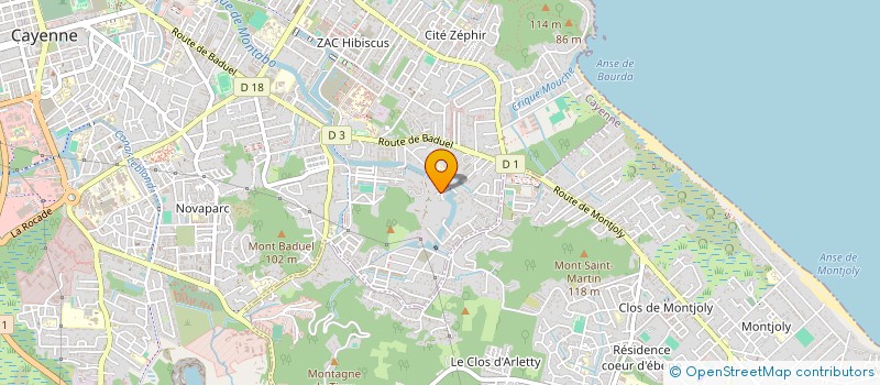 localisation de l'entreprise MADAME SENSIMILLA HENRY  CAYENNE