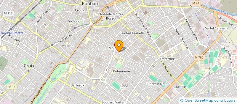 localisation de l'entreprise MADAME SERAH OLUWABUKUNMI ABIJO  ROUBAIX