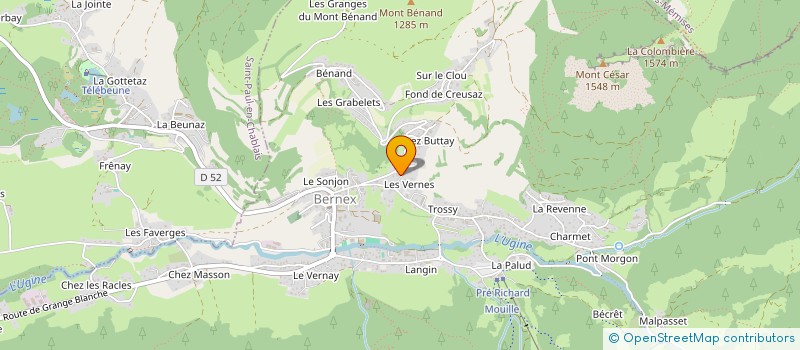 localisation de l'entreprise MADAME SERENA MARIETTAZ  BERNEX