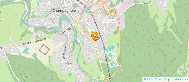 localisation de l'entreprise MADAME SEVERINE BECHET  CHAMPAGNOLE